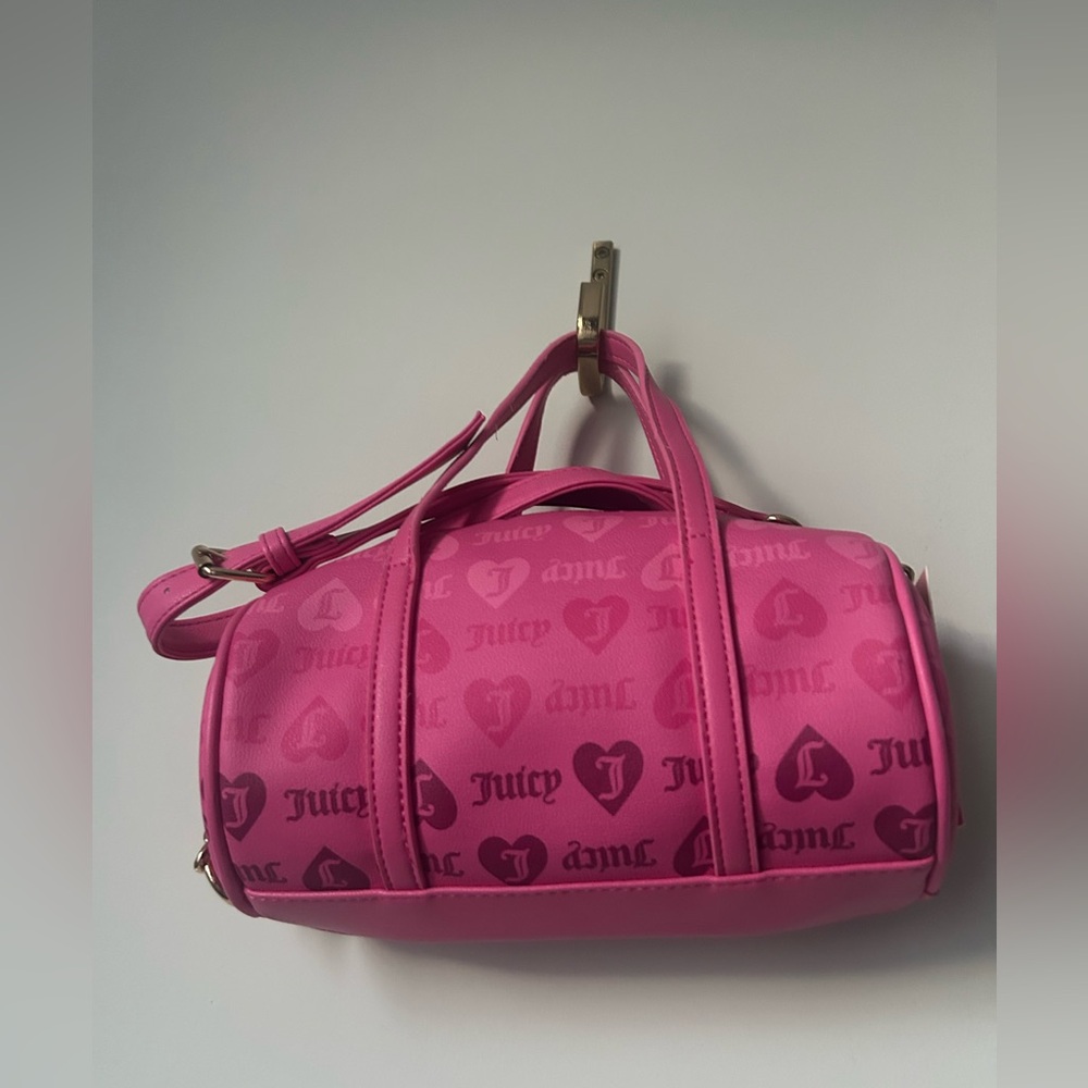 Viral Juicy Couture Valentines Pink Hearts Barrel Bag - Picture 4 of 4
